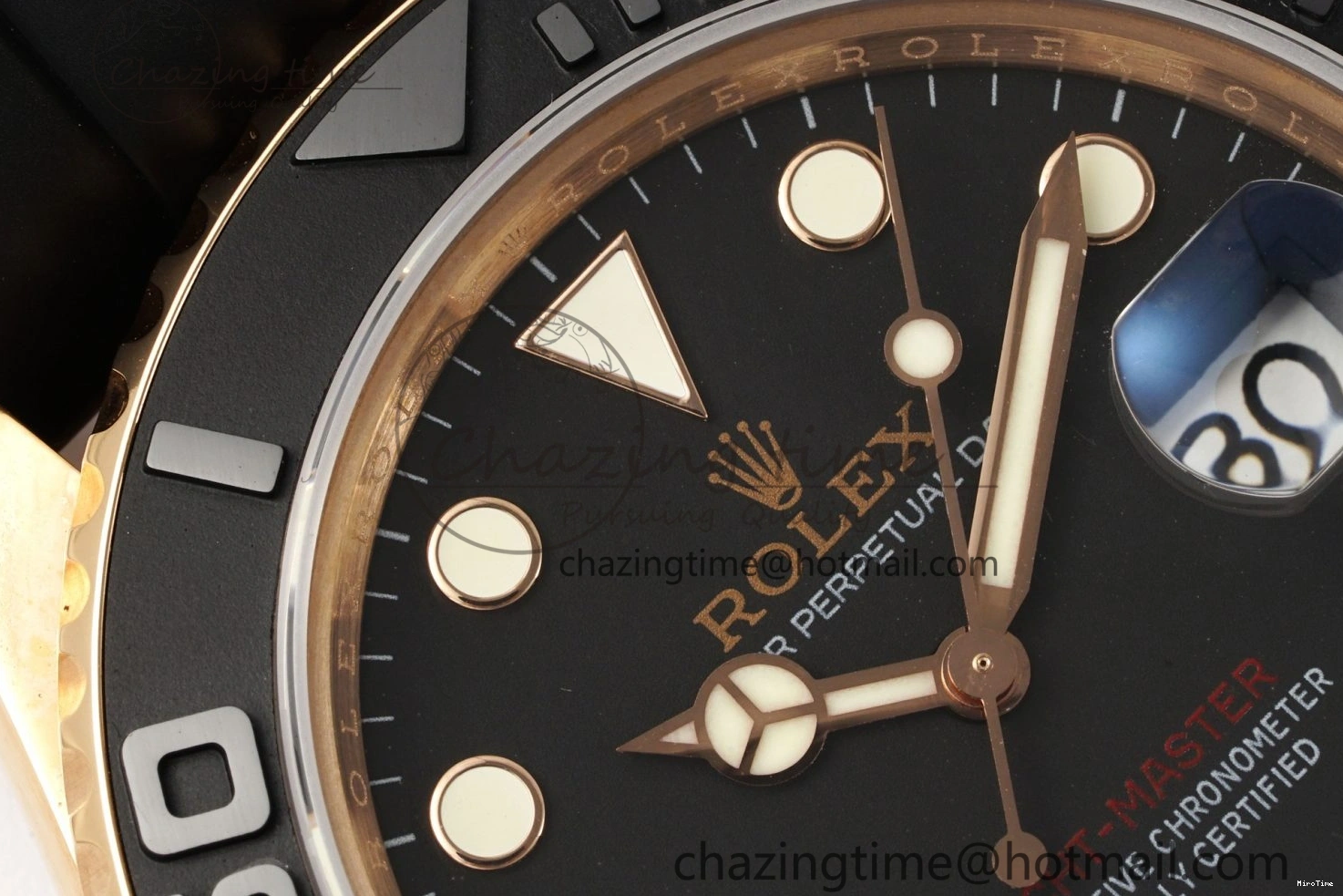 MiroTime 0213 RelaxedFit Yacht-Master 126655 RG APSF Best Edition Black Dial on Black Rubber Strap A 1949